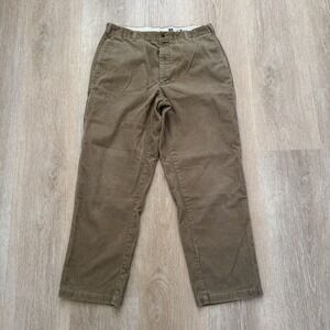 Brooks‎ Brothers Mens Corduroy Pants Brown 36x30 Flat Front Straight Leg Casual